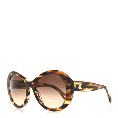 chanel oval sunglasses ch5372 tortoise brown gradient|CHANEL CC Sunglasses 5372.